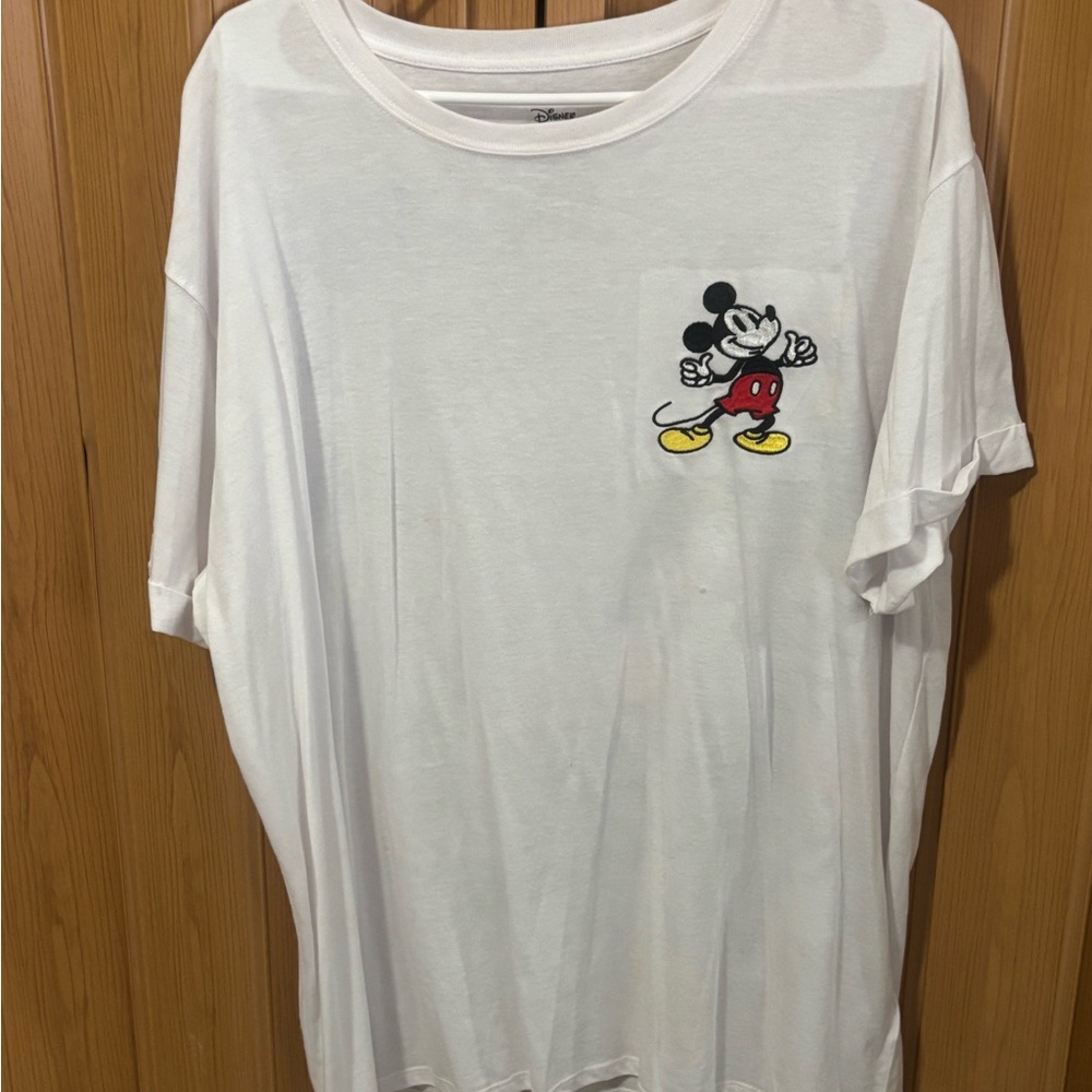 Disney White Short Sleeve Mickey Mouse Tee